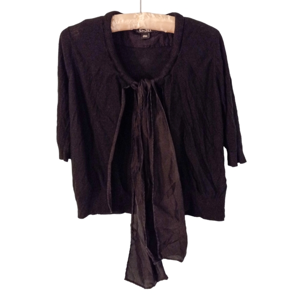DKNY Silk Tie Front Cardigan | US S - Picture 1 of 4